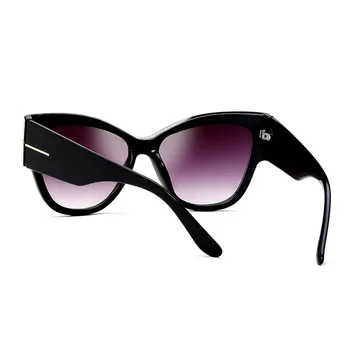 Ny Mode-Cat Eye Solbriller Kvinder Brand Designer Overdimensioneret Ramme Vintage Hældning Sol Briller, oculos de sol UV400