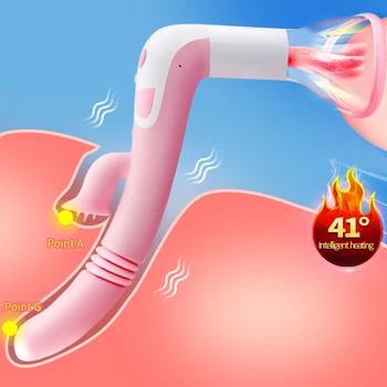 Varmen Sex Bryst Succionador Klitoris Nipple Sucker Stramme Mundtlig Slikning Dildoer, Vibrator Stimulere Onanere Erotisk Legetøj Til Kvinder
