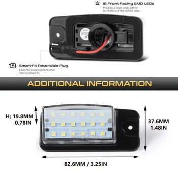 2stk Bil LED Licens Nummer Plade Lys Lamper Til Nissan X-Trail T32 Maxima Rogue NV1500 NV2500 NV3500 Murano Altima