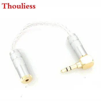 Thouliess 3,5 mm Stereo Mand til 2,5 mm TRRS Afbalanceret Kvindelige Hi-End Lyd Adapter 8 Kerner 7N OCC Sølv Forgyldt Kabel