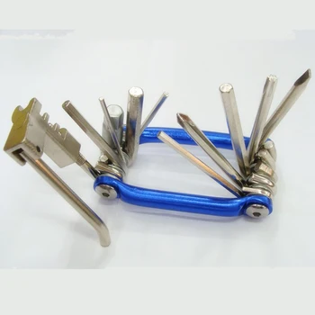 Nøglen Unbrakonøgle Sæt Multi-funktionelle Metriske System Indvendig Sekskant Nøgle Skruetrækker Allen Cykel Reparation Værktøjer 11 i 1 Folde