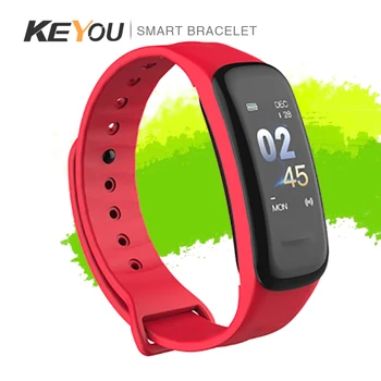 KEYOU-C1 plus Smart Ur Mænd puls / Blodtryk / Blod Ilt Overvåge Smart Armbånd Fitness Tracker Vandtæt 10