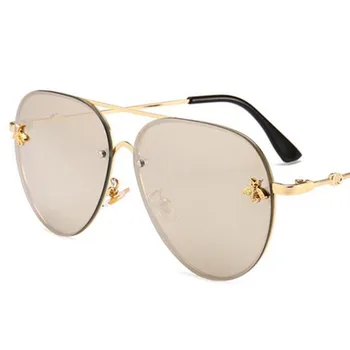 Bee Pilot Solbriller Vintage Briller Nuancer Til Kvinder, Mænd Metal Frame Mode Nye Designer Solbriller Kvinder 2020 Høj Kvalitet