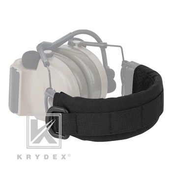 KRYDEX Modulære Hovedtelefon Stå Beskyttelse Cover Til HOWARD MSA Taktiske Hovedbøjle Earmuff Headset Stå MOLLE Beskyttelse Sag BK