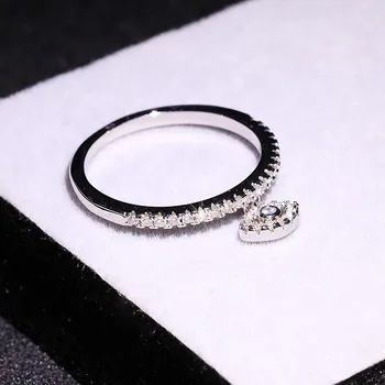 CC Enkle Ringe Til Kvinder S925 Sølv Angel Eyes Cubic Zirconia Kreative Ring Fine Smykker, Bridal Wedding Bijoux Femme CC3210