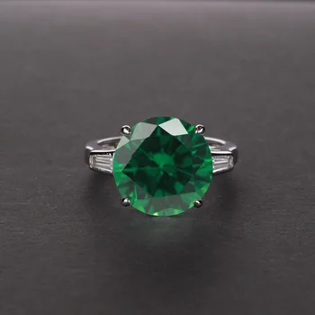 Wong Regn Vintage 925 Sterling Sølv Citrin Ædelsten Birthstone Bryllup Engagement Diamanter Ring Fine Smykker Engros