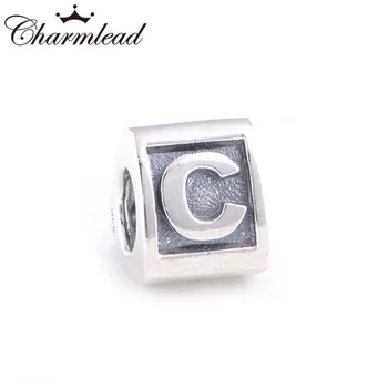 Alfabet Sølv Perler til En L Passer oprindelige Armbånd Charms 925 Sterling Sølv Perler DIY Kvinder Mode Smykker