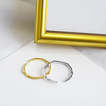 Silvology 925 Sterling Sølv Tynd Line Hale Ring Elegant og Minimalistisk Samhusning Åbne Ringe til Kvinder Uregelmæssige Enkle Smykker