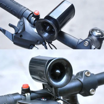 Vandtæt Sort 6Sounds Ultra-høj Elektronisk Klokke til Cykel Cykel Horn, Sirene høj
