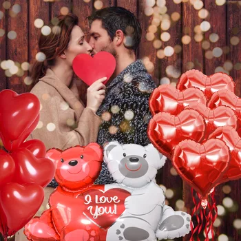 Valentine ' s Day Folie Balloner Dekorationer jeg Elsker Dig Hjerte rosenblade Hjerte For St Valentinskort Dag Gave Bryllupsdag