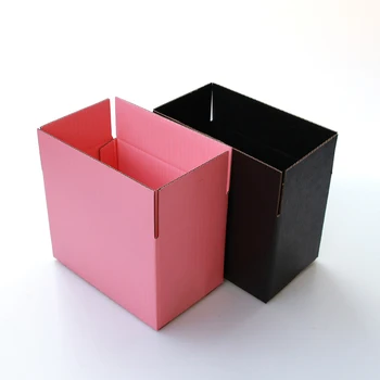 5pcs/10stk / sort og pink papir box 3-lags bølgepap emballage gaveæske understøtter brugerdefineret størrelse og logo