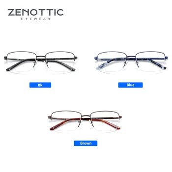 ZENOTTIC Legering Recept Briller Rektangel Optiske Briller Nærsynethed Blå Lys Briller Progressive Briller Fotokromisk