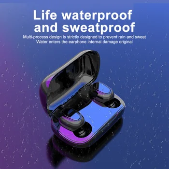 L21 TWS Trådløse Bluetooth-5.0 Sport Øretelefoner, Hovedtelefoner Musik i Stereo Headset