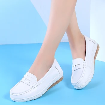BEYARNE 2019 sygeplejerske sko, hvide kvinder sko, wedge sko, behagelig, blød, skridsikker hospital padsL067