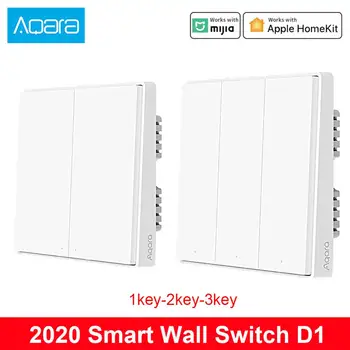 Xiaomi Aqara Smart D1 kontakt på Væggen Zigbee Wireless Light Switch 3-knappen nede med Neutral Stemme Kontrol for homekit mihome Mijia