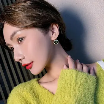 Lys Luksus Høj Følelse Indlagt Zircon Cirkel Vedhæng Øreringe Til Kvinde koreanske Mode Smykker Party Girl ' s Usædvanlige Øreringe