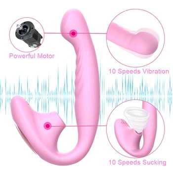 Vagina Sugende Vibrator Oral Sex Suge Dildo Vibratorer til Kvinder, Kvindelige G-punktet, Klitoris Stimulation Voksen Sex Legetøj til kvinder
