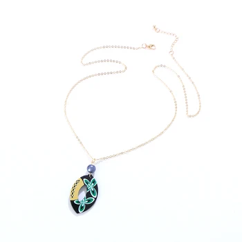 Sige Polynesiske Hawaii, New Zealand Marshall-Style Glas Perler Af Akryl Plumeria Petite Halskæde Vedhæng, Øreringe Smykker Sæt