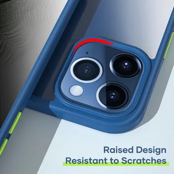 ROCK For 2020 Iphone 12 Pro Max antal Tilfælde glat krystalklart PC Phone Beskyttelse Bløde + Hårde Hybrid Arm taske Til Iphone 2020