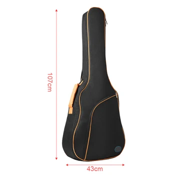 38 - 41 Tommer Oxford Stof Guitar Gig Bag Dobbelt Stropper Pad 8mm/10mm Bomuld Fortykkelse Soft Cover Vandtæt Rygsæk