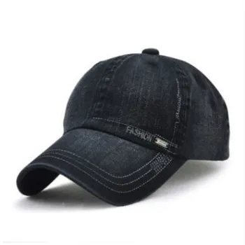 Høj kvalitet vintage denim baseball cap for kvinder og mænd justerbar retro jean snapback hat sommeren mandlige cap