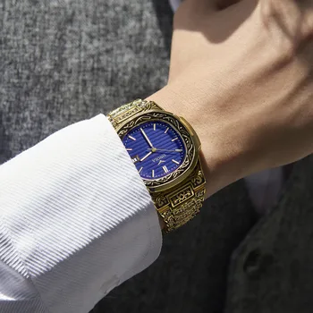 ONOLA luksus mærke kvarts oprindelse watch mænd 2019 gold classic Vintage armbåndsur vandtæt uniqu gyldne fashion afslappet mænd ur