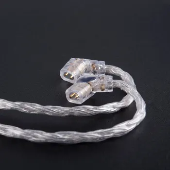 KBEAR 16 kerne sølv kabel Med 2.5/3.5/4.4 Hovedtelefon Kabel Til C10 ZS10 Blon bl-03 zsx ba5