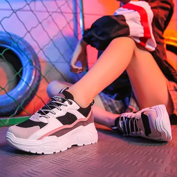 Chunky Sneakers Kvinder 2020 Mode Platform Sko Kurv Femme Vulcanize Sko Dame Casual Krassovki Kvindelige Undervisere Far Sko