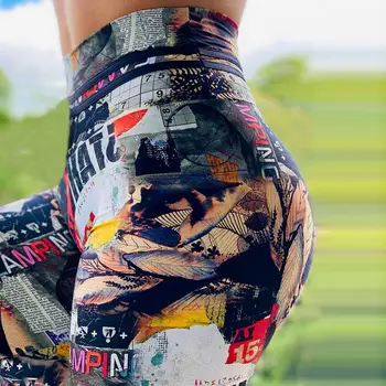 Nyt Design til Kvinder Sexede leggings med Høj Talje Print Legging Strække Åndbar Kvinder Push Up Fitness Slanke bukser, leggings træning