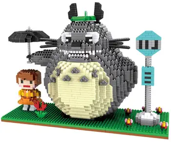 Mini Blokke Totoro Stor Størrelse Søde Winne Sy Sense Model Mursten Hej Forsamling Brinquedos Børn Gaver Doraemon Legetøj for Børn