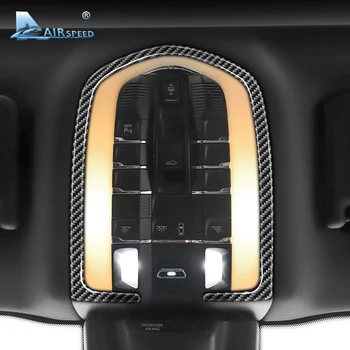 Flyvehastighed for Porsche Macan Carbon Fiber Sticker til Porsche Macan Tilbehør Interiør Trim Reading Light Frame Mærkat 14-18