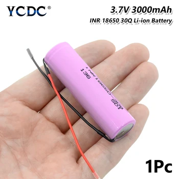 2020 NYE 3,7 V INR18650 30Q Flad Top Pink Lithium Batteri Li-ion Celle 3000MAH Genopladelige Batteria og DIY Kabel-Lommelygte Cell