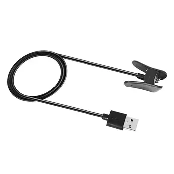 Sort Plast opladningsholderen Klip Smart Ur 1m USB-Oplader, datakabel Ledning Ledning, Velegnet Til Garmin Vivosmart 4 Ur