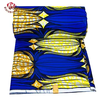 Blå Backgroung Polyester Stof af Høj Kvalitet Afrikanske Ægte Voks Print Kjole Klud Materiale Syning Sy Tilbehør FP6381