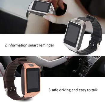 Smart Ur Dz09 Guld Sølv Smartwatch Ure Til Ios Til Android Sim-Kort, Kamera Ur