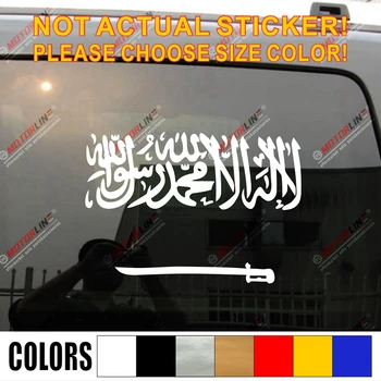 Flag Saudi-Arabien Shahada Inskription Sværd Decal Sticker Bil Vinyl vælge størrelse, farve nr bkgrd