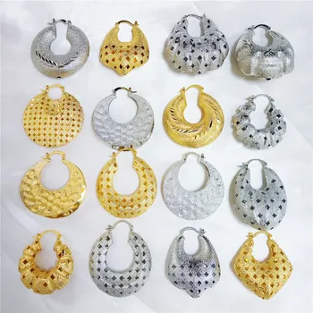 Dejlig kobber garanteret guld øreringe til kvinder runde hook øreringe bryllup smykker gave høj kvalitet
