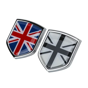 2 Stk Forenede Kongeriges Flag, Emblem Flag Britiske Badge Mærkat Aluminium Skjold 3D Decal Car-Styling Trim