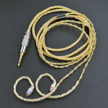 KZ Øretelefoner Guld Sølv Blandet forgyldt Opgradere kabel-Hovedtelefon wire for ZS10 Pro ZSN AS10 AS06 ZST ES4 ZSN Pro BA10 ES4 ZSX C12