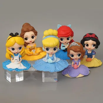 Disney Q Posket Sofia /Sne Hvid/Alice/Bell/Havfrue prinsesse Legetøj Dukker Aurore PVC Anime Dukker Tal Collectible Model