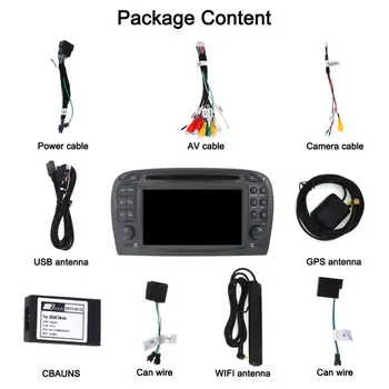 Android-8.0 Bil GPS-Navigation, DVD-Afspiller radio for Mercedes-Benz SL SL500 SL230 R230 2001 2002 2003 2004 2005 2006 2007 Skærm