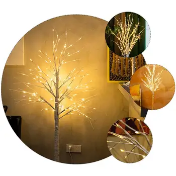 90cm Højde FØRTE Birch Tree Light Kreative juletræ Lysende Lamper nytår Lys Dekorativ Lampe Hjem Landskab Indretning