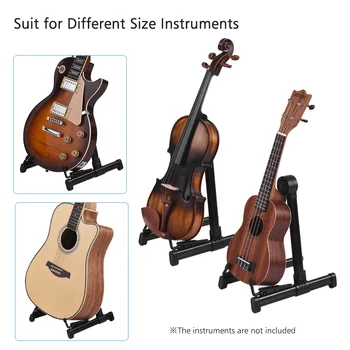 Generelt Instrument Stå ABS Plast Udtrækkelig Sammenklappelig Stand Holder til Bas, Guitar, Violin, Ukulele, guitar stativ guitar-dele