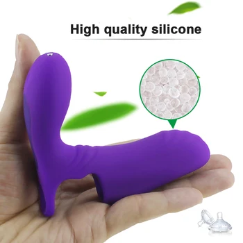 Finger Vibrator Tungen Vibrerende Klitoris Klitoris Stimulator Fjernbetjening G-Spot Klimaks Massageapparat Sex Legetøj til Kvinder, Kvindelige Masturbator