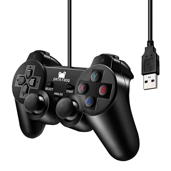 Data Frog Vibrationer Joysticket Bærbare PC, USB-Kabel Game Controller til WinXP/Win7/Win8/Win10 Vista Gamepad