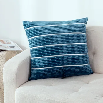 Solid geometriske stribet plisserede pudebetræk i velour sofa pude dække 2020 nye hjem indretning smide pudebetræk 30*50 45*45 50*50cm