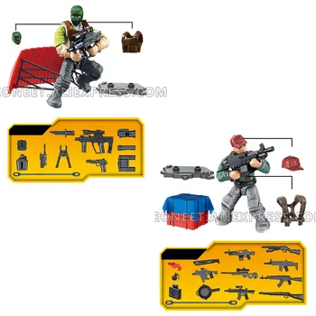 SWAT Faldskærm Mega Toy Figur Set Krig Militære Serie Med Våben Opkald Teleskop byggesten Mursten Toy