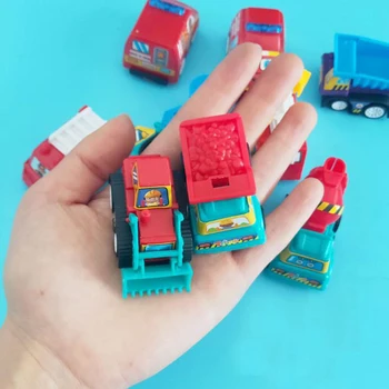 6stk Pull-Back Bil Legetøj Sæt Simulere Trailer Inerti Truck Race-Bil til Børn-Mini-Engineering Bil Model Boy Inerti Gave Toy