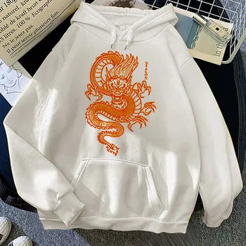 Kvinder Sweatshirt Hoodie Søde Hip Hop Kawaii Ullzang Harajuku Dragon Koreanske Sjove Top Vintage Dropshipping Tee Print Punk Tøj