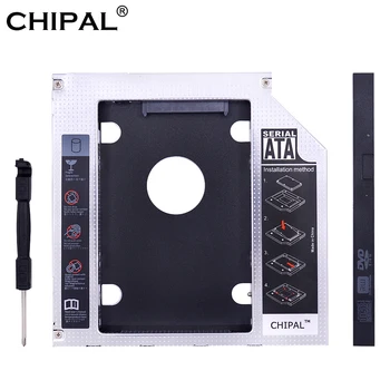 CHIPAL 10STK Universal 2nd HDD Caddie 9,5 mm SATA 3.0 2.5